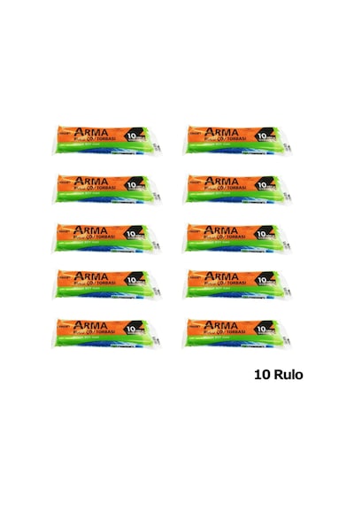 Arma Standart Büyük Boy 50 Litre Çöp Torbası Poşeti / 65 x 80 CM - Mavi - 10 Adetlik 10 Rulo