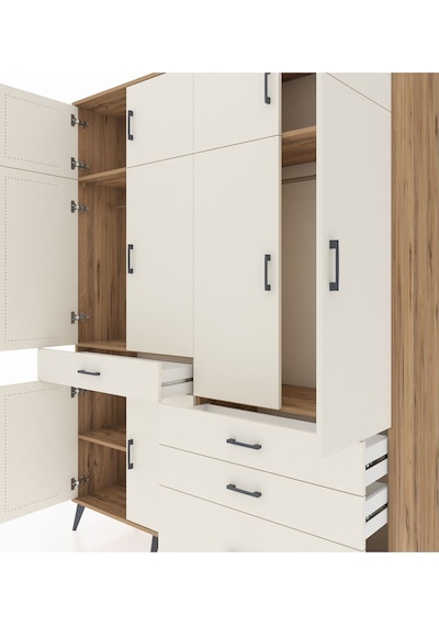 Hyperion Gardrop 5 Raflı 4 Çekmeceli 2 Askılı 176x44x221 Çam-aytaşı Aytaşı Hyperion Gardrop 5 Raflı 4 Çekmeceli 2 Askılı 176x44x221 Çam-aytaşı Aytaşı