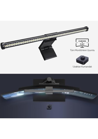 Ayrex Ef-354 Kablosuz Kumandalı, Dokunmatik Ayarlanabilir Bilgisayar Monitör Işık Çubuğu Genel