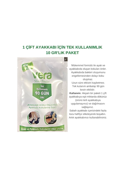 Vera Ayak Kokusu  Ayakkabı Içi Koku Önleyici 1 Paket-10Gr