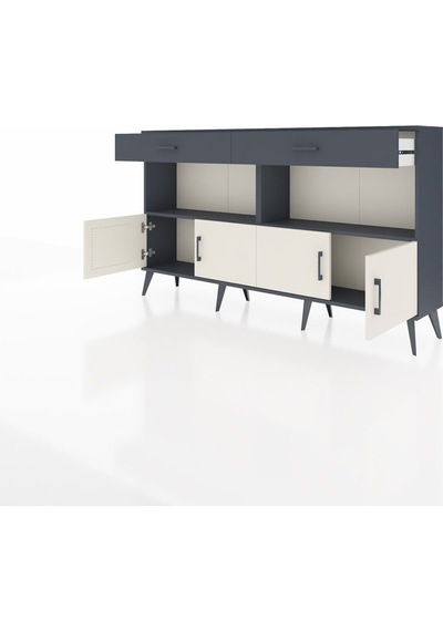 Arges Konsol 2 Raflı 2 Çekmeceli 4 Kapaklı 176x30x99 Antrasit-aytaşı/antrasit Aytası/antrasıt - Antrasıt Arges Konsol 2 Raflı 2 Çekmeceli 4 Kapaklı 176x30x99 Antrasit-aytaşı/antrasit Aytası/antrasıt - Antrasıt
