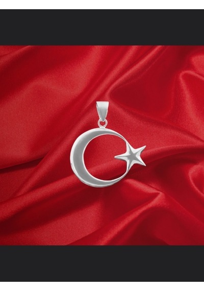 925 Ayar Gümüş Ayyıldız Model Erkek Kolye Ucu