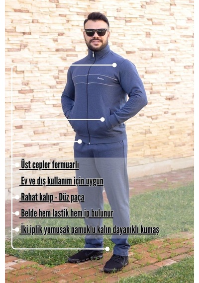 Azıcık Akıllı İndigo Dik Yaka Nakış Detaylı Rahat Kalıp Fermuarlı Erkek Eşofman Takımı 21eestbbkt İndigo Azıcık Akıllı İndigo Dik Yaka Nakış Detaylı Rahat Kalıp Fermuarlı Erkek Eşofman Takımı 21eestbbkt İndigo