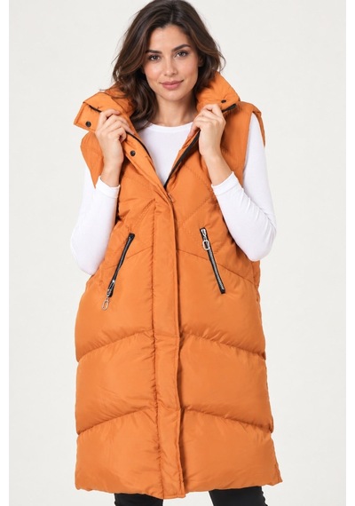 Z9743 Dewberry Bayan Yelek-camel-1