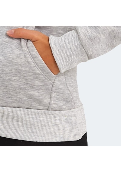 Slazenger KESHIAN IN Kadın Kapüşonlu Cepli Gri Sweatshirt
