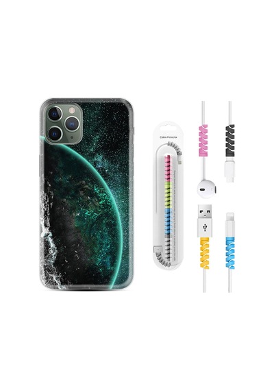 Apple Uyumlu iPhone 13 Pro Max Kılıf Kablo Koruyuculu Green World 1856