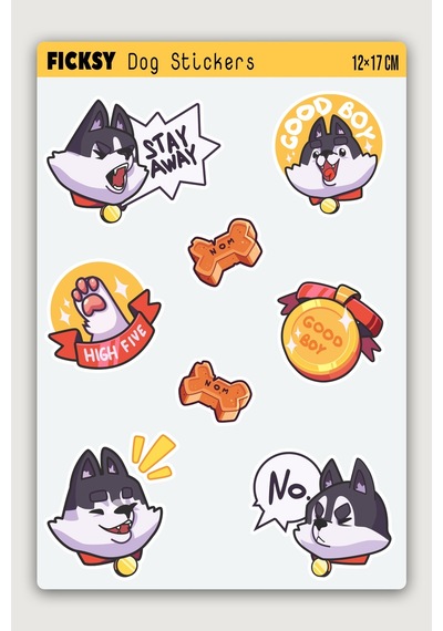 Sevimli Yavru Shiba Inu Köpeği Sticker Seti - 8 Adet Etiket Çıkartma Diğer
