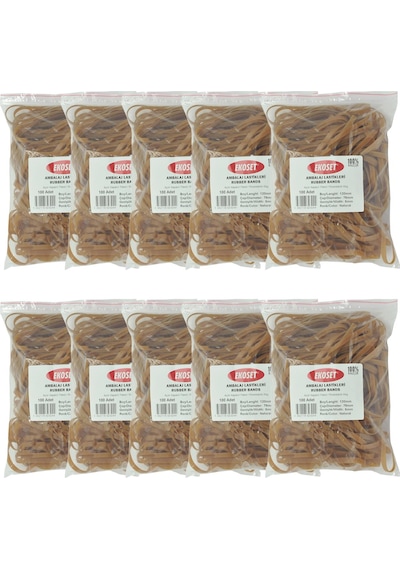 Ekoset 120X5Mm Geniş Kauçuk Paket Ambalaj Kasa Lastiği 1.000 Adet
