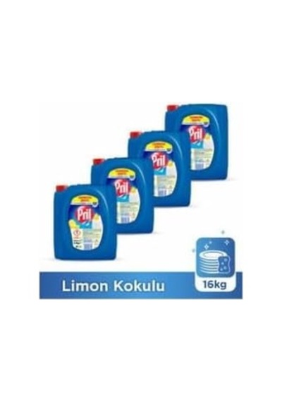 Pril Limon 4 Kg 4'lü Sıvı Bulaşık Deterjanı