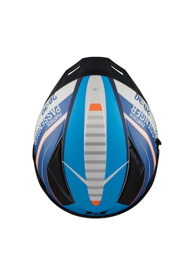 Axxis Panther Passenger A7 Full Face Güneş Vizörlü Ece 22.06R Motosiklet Kaskı Gri - Mavi