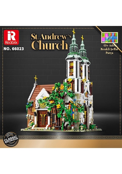 Reobrix Street View Of St. Andrew's Church İn Poland 66023 Brick Yapım Seti