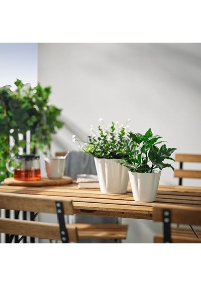 Ikea Kvastspırea Çelik Saksı, Kırık Beyaz, İç-dış Mekan