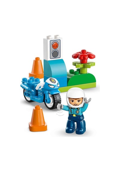 10471 Duplo Mavi Polis Motosikleti 11 Parça +2 Yaş