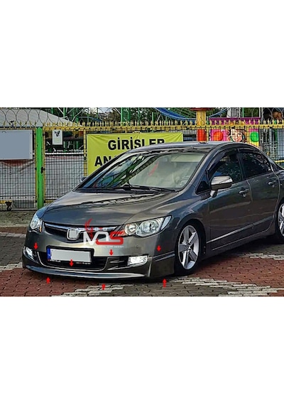 Honda Civic Fd6 Uyumlu Ön Tampon Eki Karlık Makyajsız Kasa Fiberglass Boyasız