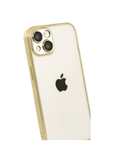 Apple iPhone  Uyumlu,  15 Razer Lensli Silikon - Gold