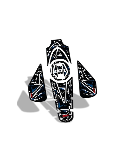 GP Kompozit Bajaj Pulsar NS 200 2011-2024 Uyumlu Tank Pad Seti Mavi