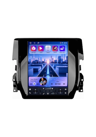Honda Civic 2016-2021 Tesla Android Multimedya Carplay Android Auto Navigasyon 8gb Ram 128gb Pro 9.7''