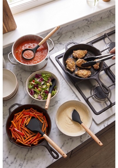 Bambu Saplı Siyah Silikon Mutfak Servis Seti 5 Parça Yanmaz Yapışmaz Silikon Uçlu Kepçe, Spatula, Kaşık Ve Kilitli Mutfak Maşası Premium Kalite Siyah Siyah Bambu Saplı Siyah Silikon Mutfak Servis Seti 5 Parça Yanmaz Yapışmaz Silikon Uçlu Kepçe, Spatula, Kaşık Ve Kilitli Mutfak Maşası Premium Kalite Siyah Siyah