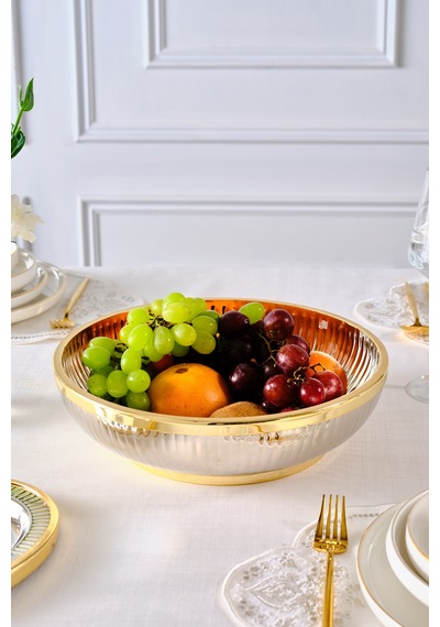 Karaca Ring Dekoratif Meyvelik Gold 8x28 Cm Altın