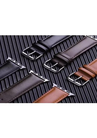 Apple Watch 42mm Nl26 Deri Kordon - Kahverengi Diğer