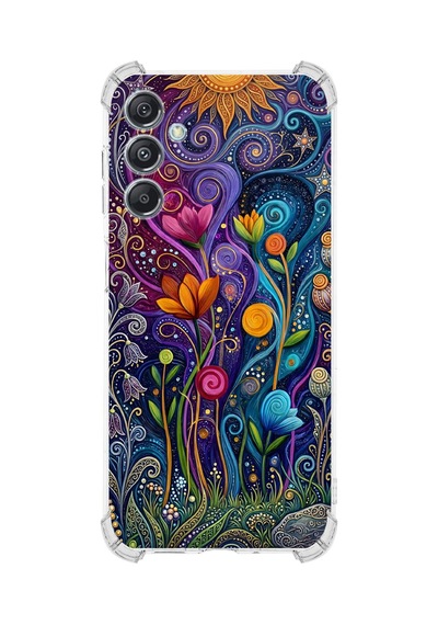 Printify Samsung Galaxy M34 İle Uyumlu Düşlerin Dansı Serisi Rüyalar Ötesi Tasarımlı Uv Baskılı Köşe Korumalı Antişok Kılıf Şeffaf