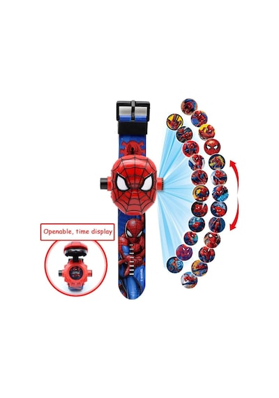 Ayrex Lrs Store Spiderman Örümcek Adam Projeksiyonlu Dijital Çocuk Saati Duvara Yansıtmalı Kaliteli, Çok Renkli Genel