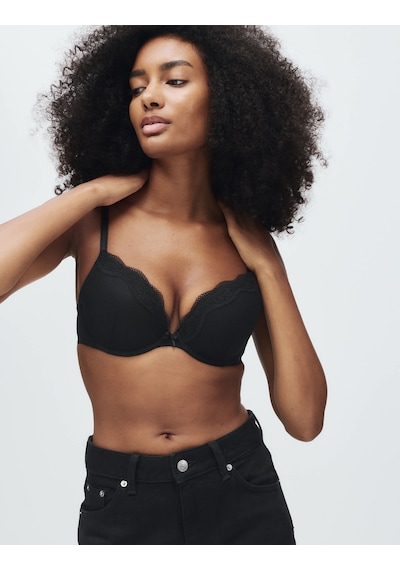 Marks & Spencer Jasmine Dantelli Push Up Sütyen Siyah