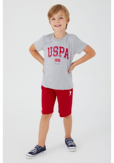 U.S. Polo Assn Written Grimelanj Erkek Çocuk Bermuda Takım Gri U.S. Polo Assn Written Grimelanj Erkek Çocuk Bermuda Takım Gri