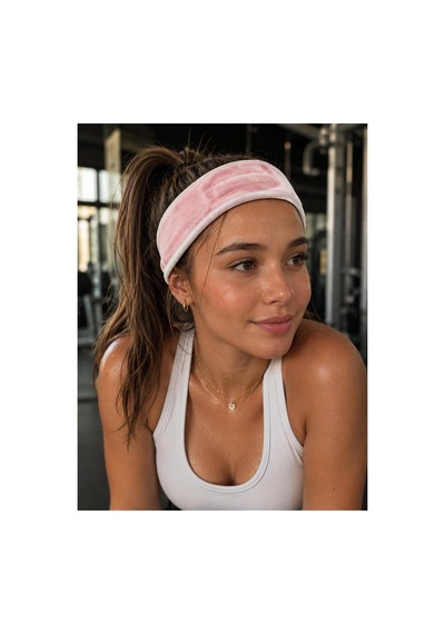Saç Bandı Bandana Kumaş Pratik Kullanım Pembe Pembe