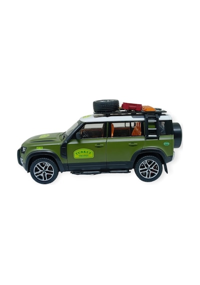 Model Araçlar - Metal Sesli Off-road Araba 22 Cm - Yeşil Yeşil