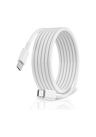 Type C-c, Örgülü, Güçlendirilmiş Boyun, 1 Metre 60watt Pd Hızlı Şarj & Data Kablosu, Apple Uyumlu iPhone Standart