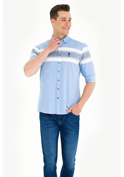U.s. Polo Assn. Rıbaro Saks Erkek Gömlek 1584026 Saks