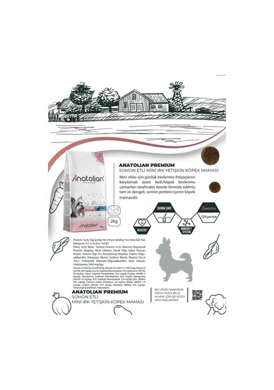 Anatolian Premium Somonlu Küçük Irk Yetişkin Köpek Maması 2 KG