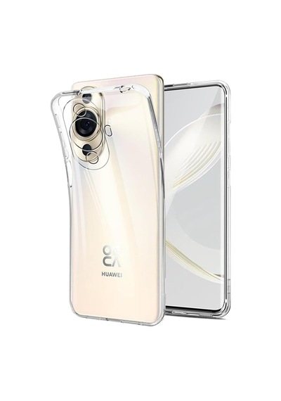 Huawei Nova 12s İle Uyumlu Kılıf Şeffaf Kamera Korumalı Esnek Silikon Telefon Kılıfı Kapak
