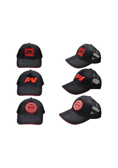 Wily Wear Sandviç Siperli Fileli Şapka Siyah Çok Renkli