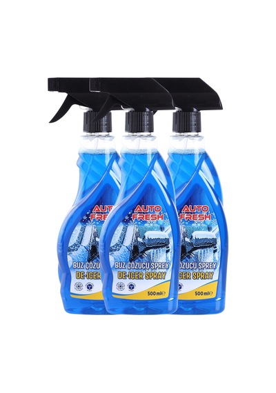 3'lü Araç Buz Çözücü Sprey Araba Cam Kaporta Buzlanma Önleyici 500 Ml X 3 Adet