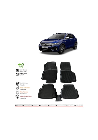 Volkswagen T-roc 2025 Model 4d Ekstra Havuzlu Paspas