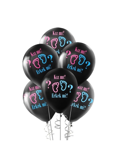 Balon Standlı. 7 Adet - Kız Mı & Erkek Mi Balon