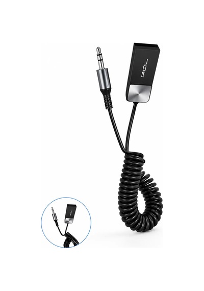 Usb Aux Bluetooth Adaptörü Kablosuz Ses Aktarım Cihazı Siyah
