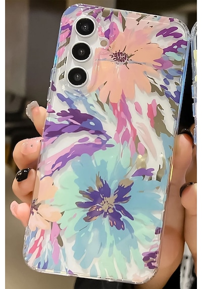Samsung Galaxy Uyumlu S25 Plus Kılıf Solmayan Imd Baskı Desenli, Şeffaf Tpu+pc Botanik Kapak