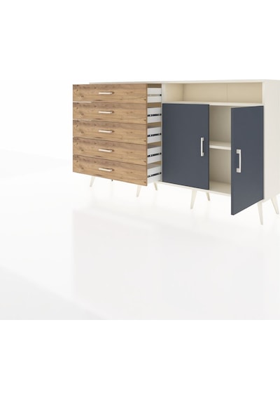 Arges Konsol 2 Raflı 5 Çekmeceli 2 Kapaklı 176x30x99 Aytaşı-antra Aytaşı-antrasit/çam Arges Konsol 2 Raflı 5 Çekmeceli 2 Kapaklı 176x30x99 Aytaşı-antra Aytaşı-antrasit/çam