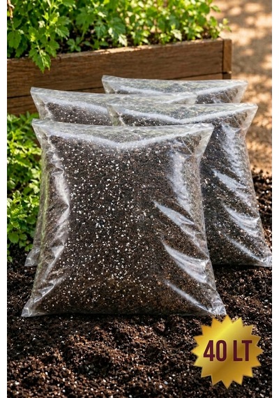40 Litre Premium Saksı Toprağı Karışımı --- Jiffy Sphagnum Torf + Perlit + Cocopeat --- Steril, Böcek Yapmaz