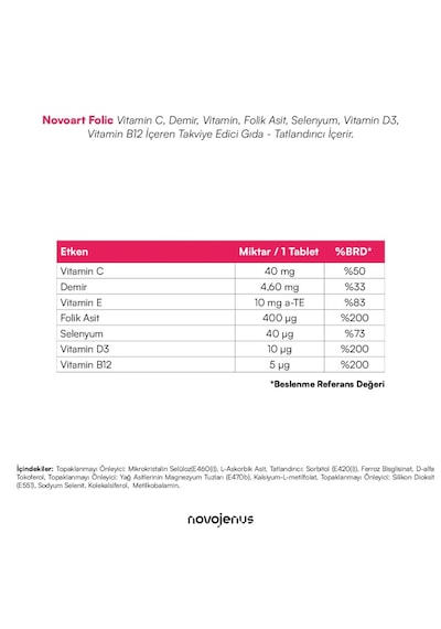 Novoart Folic 30 Tablet