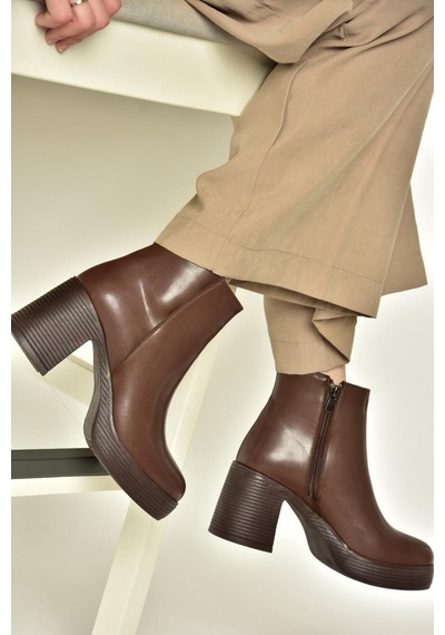 Fox Shoes T820197409 Kahverengi Kalın Topuklu Kadın Bot Kahverengi-suni Deri Kahverengi Fox Shoes T820197409 Kahverengi Kalın Topuklu Kadın Bot Kahverengi-suni Deri Kahverengi