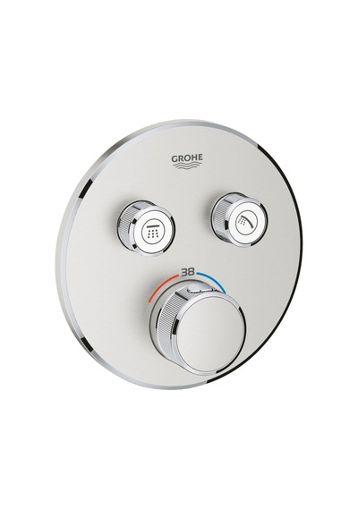 Grohe Grohtherm Smartcontrol 29119DC0 Çift Valfli Akış Kontrollü Ankastre Termostatik Duş Bataryası Gri