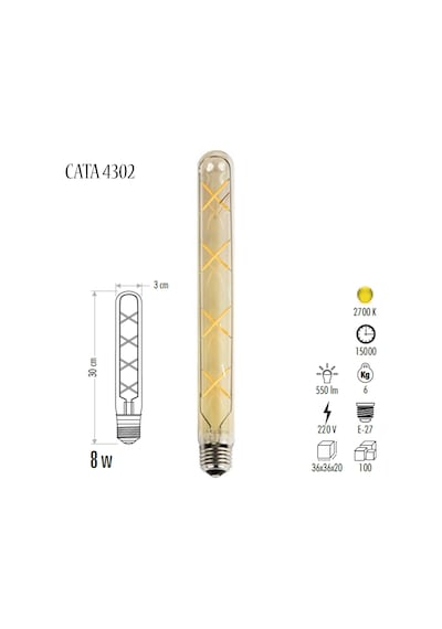 Cata Ct-4302 Rustik Led Ampul Amber