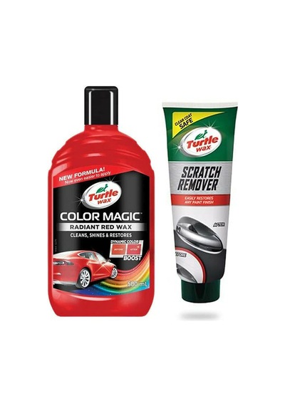 Gojo Turtle Wax Renkli Cila Kırmızı + İnce Çizik Giderici Pasta 100 Ml