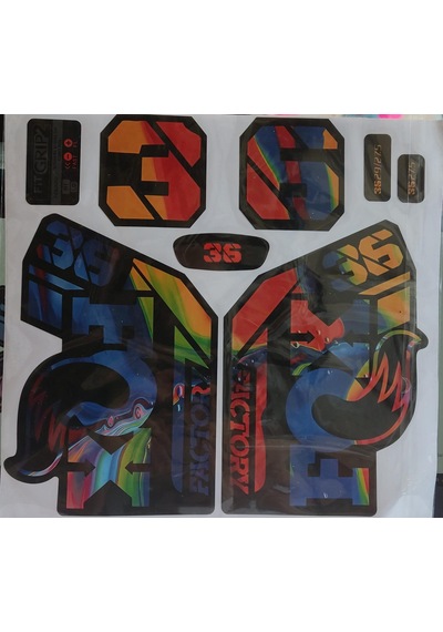 Fox 36 Bisiklet Maşa Etiketi, Kask Sticker Seti, Çıkartma Etiketi Fıstık Rainbow