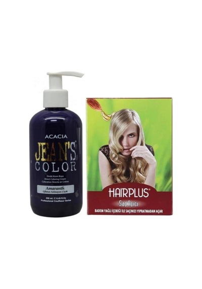 Saç Boyası Eflatun 250ml Ve Hairplus Saç Açıcı