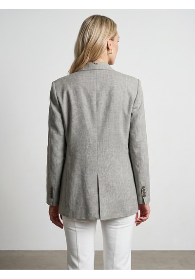 DİLVİN 60811 Keten Karışımlı Blazer Ceket-taş